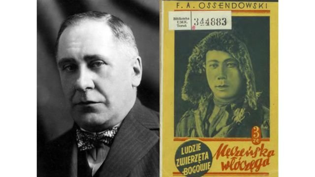 Ossendowski (credits) and the first Polish paperback edition of “Beasts, Men and Gods.”