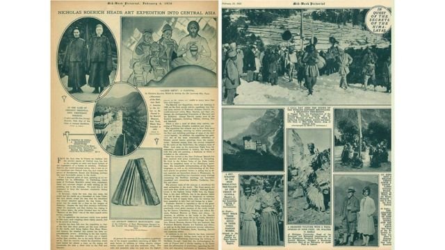 1926 media coverage of the Roerich expeditions in search of Shambhala.