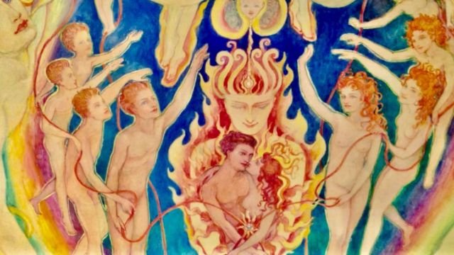 What seems to be Theosophical allusions in Le Rossignol’s highly symbolic work. Courtesy of the College of Psychic Studies.