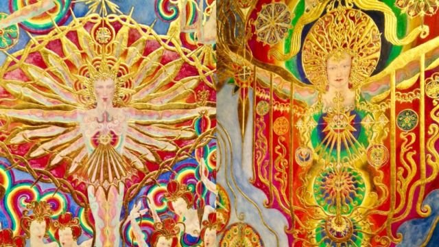 Two enigmatic images by Ethel Le Rossignol. Courtesy of the College of Psychic Studies.