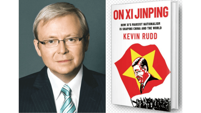 Kevin Rudd (credits) and his new book.