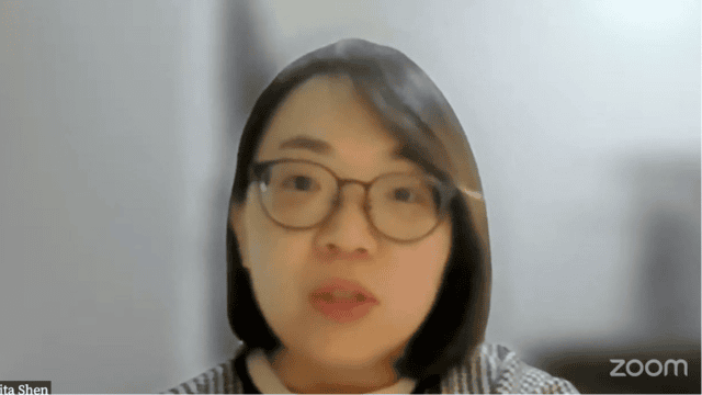 Rita Shen at the weminar.