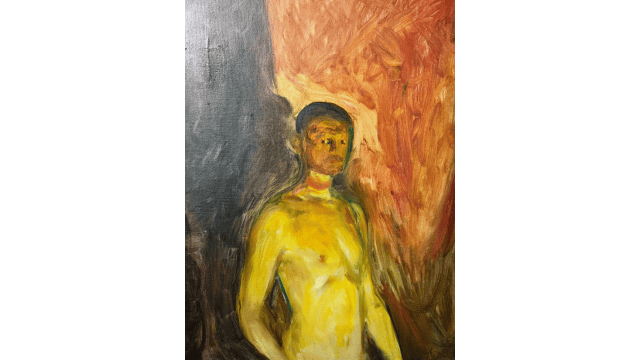 Munch’s “Self-portrait in Hell” (1903).