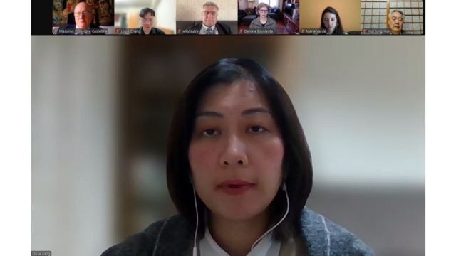 Stella Liang speaks.