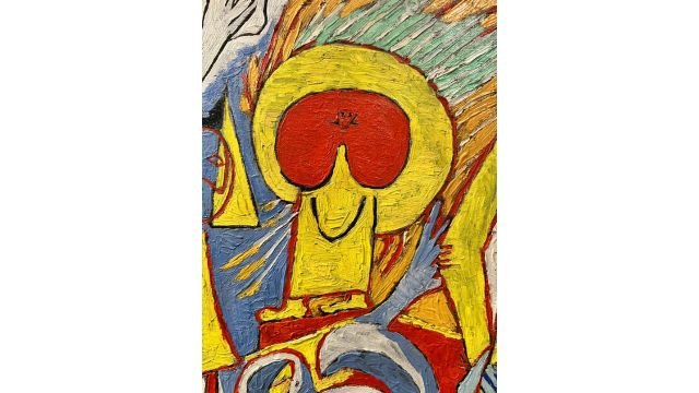 The enigmatic figure on the right.