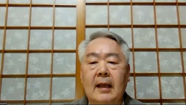 Professor Hsu Jung-Hsin at the webinar.