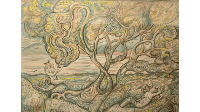 Raoul Dal Molin Ferenzona (1879–1946), “Landscape with faunesses,” ca. 1940.