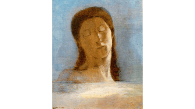 Odilon Redon (1840-1916), “Les yeux clos”. Crediti.