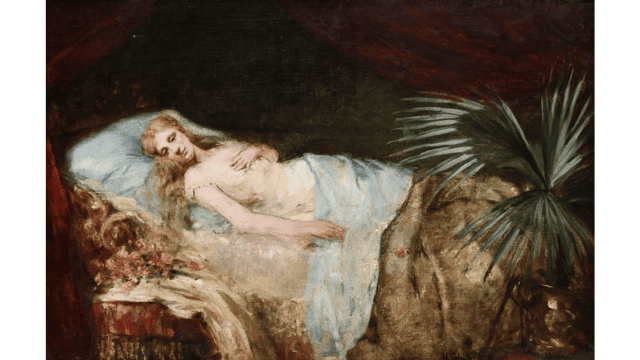 Hermann Schmiechen (1855-1925), “La bella addormentata” (1880).