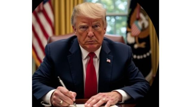 President Trump signing his first executive orders. From X.