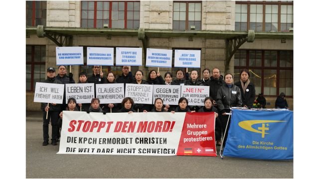 CAG refugees protested in Switzerland, too.