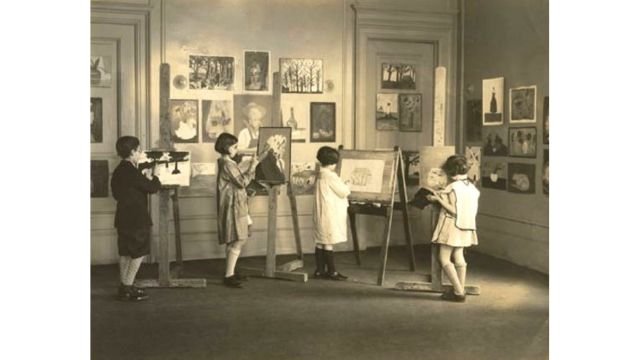 Young pupils at the Master Institute of United Arts. From X.