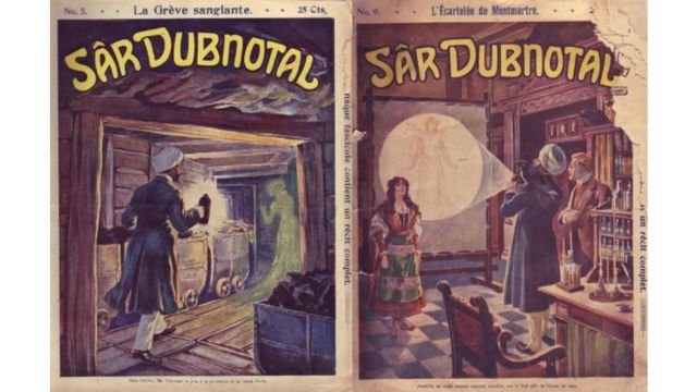 Two issues of Sâr Dubnotal, the second featured on the cover Annunciata Gianetti.