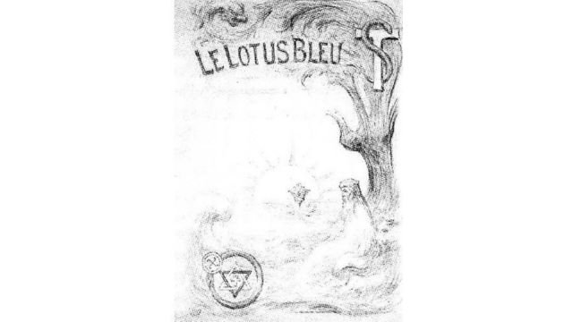 Schuffenecker’s drawing for a “Lotus Bleu” cover, 1892.