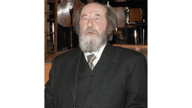 Aleksandr I. Solzhenitsyn at the celebration of its 80th birthday, 1998. Credits.