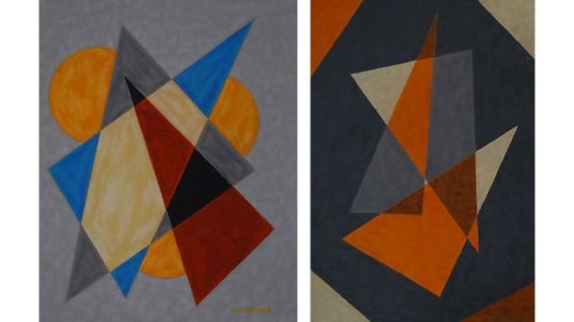 Two of Bisttram’s encaustics.