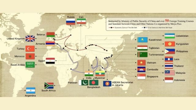 Meiya Pico&rsquo;s training activities, &ldquo;instructed by the Ministry of Public Security of China.&rdquo; From Meiya Pico&rsquo;s website.