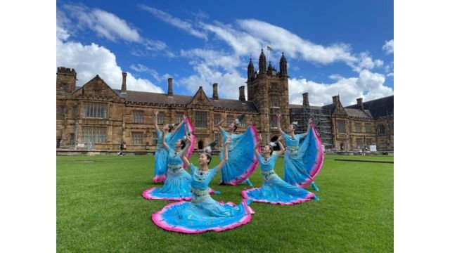 Tai Ji Men dizi performing at the University of Sydney, Australia, on April 17, 2023.