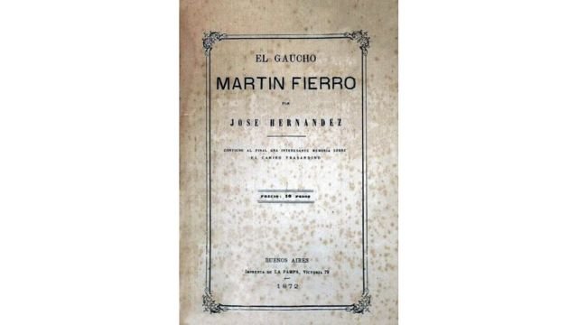 The first edition of “Martin Fierro” (1872). Credits.