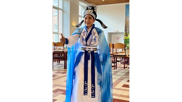 Tai Ji Men dizi Robin Liang performing at the Evangelische Theologische Faculteit, Leuven, Belgium, May 4, 2023.