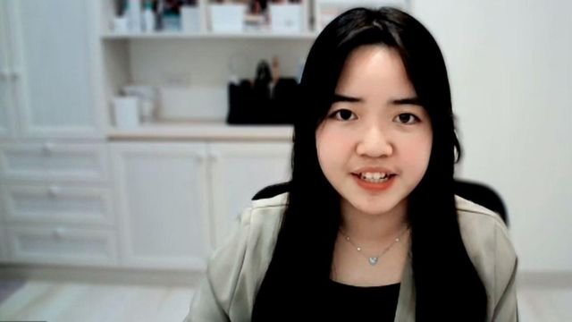 Melanie Wang at the webinar.