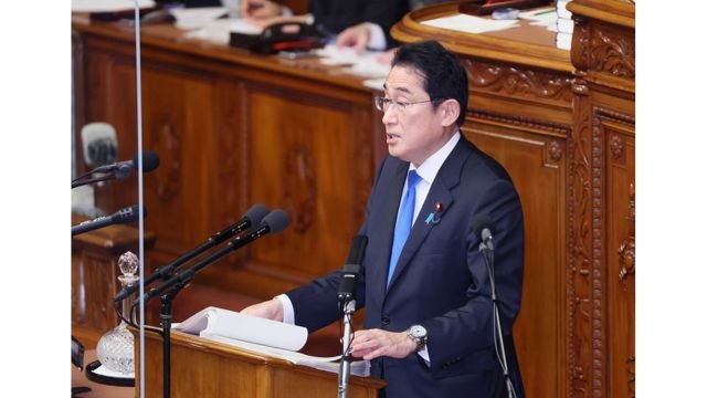 Former Prime Minister Fumio Kishida. Credits.