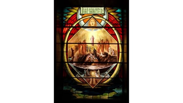 “The Path,” the Leeds stained glass version.