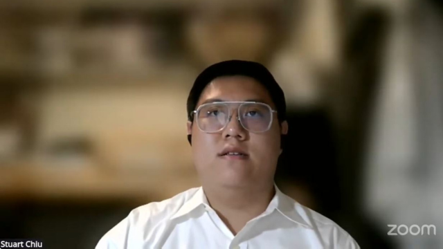 Stuart Chiu at the webinar.