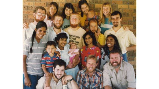 A different way of living: the group in 1990.