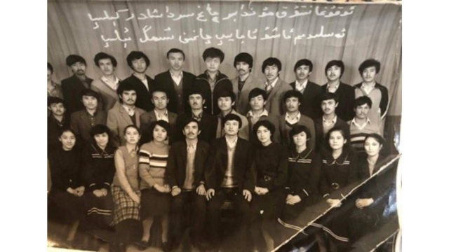 Dolkun Isa and his classmates at the time they were expelled from Xinjiang University in September 1988.