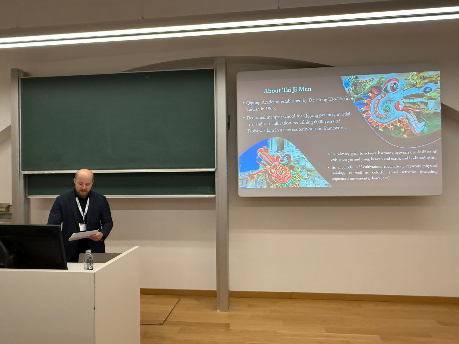 Márk Nemes presenting his paper.