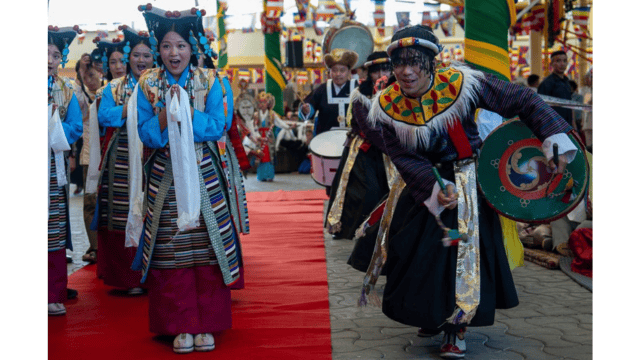 Another image of the June Tenshug ceremony for the Dalai Lama. Photo by Tenzin Choejor. Source: Website of His Holiness the 14th Dalai Lama of Tibet.