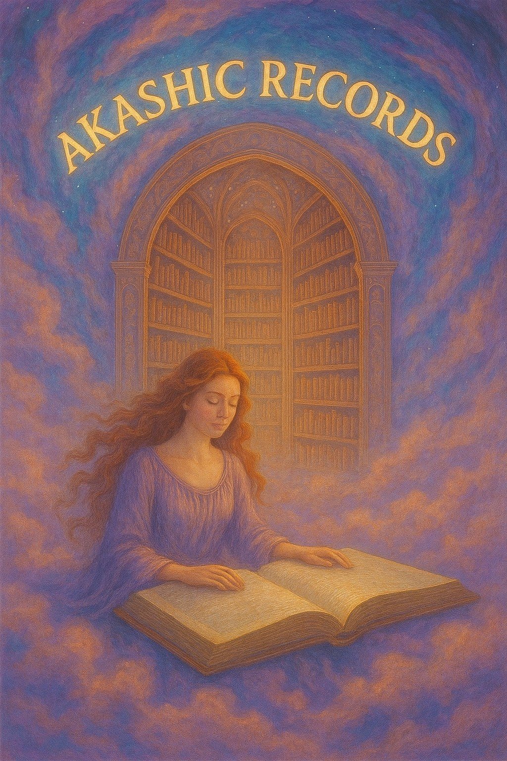 AI elaboration of New Age posters on the “Akashic records.”