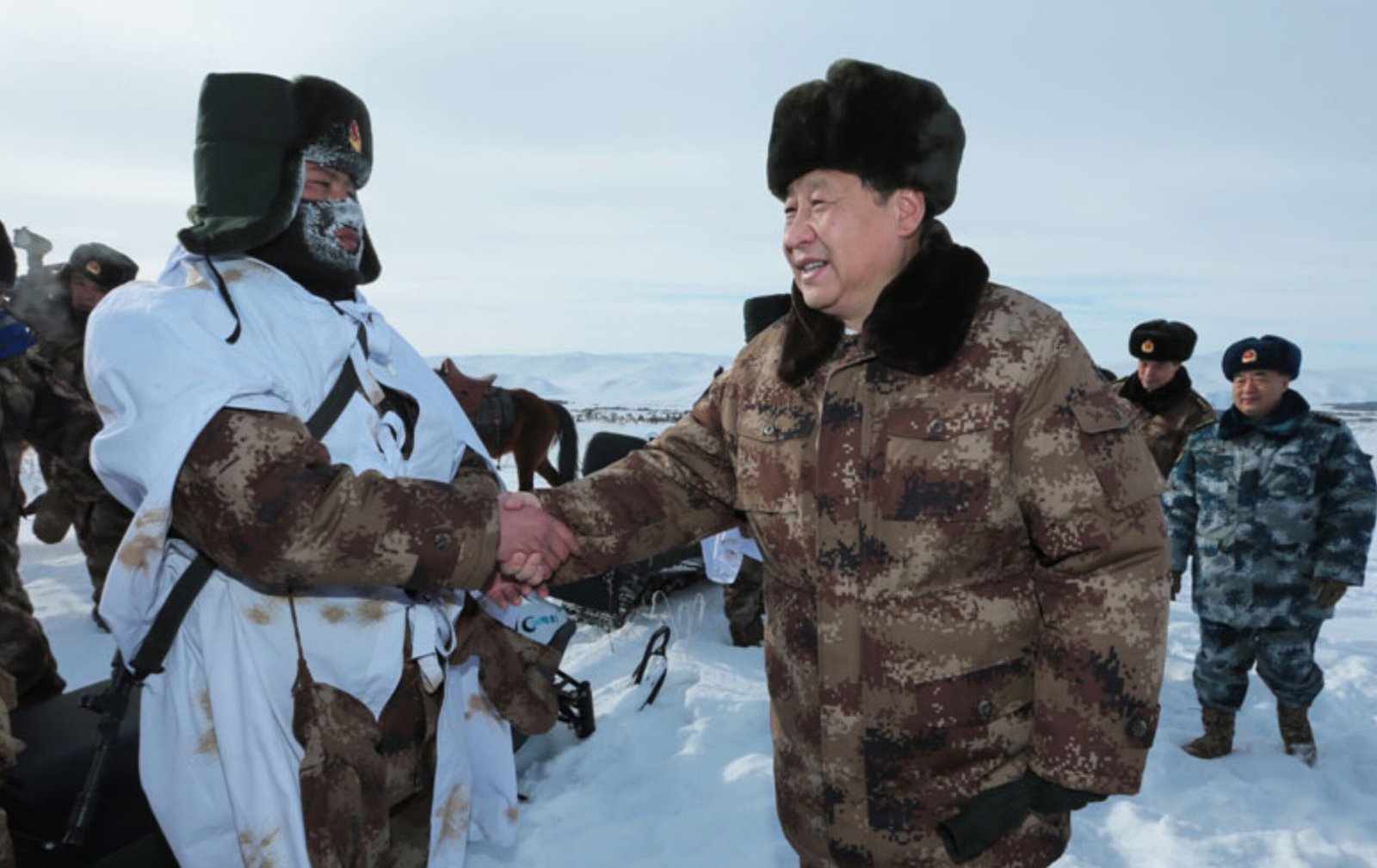 Xi Jinping inspects the border PLA garrison in Inner Mongolia. Source: Presidency of the People’s Republic of China.