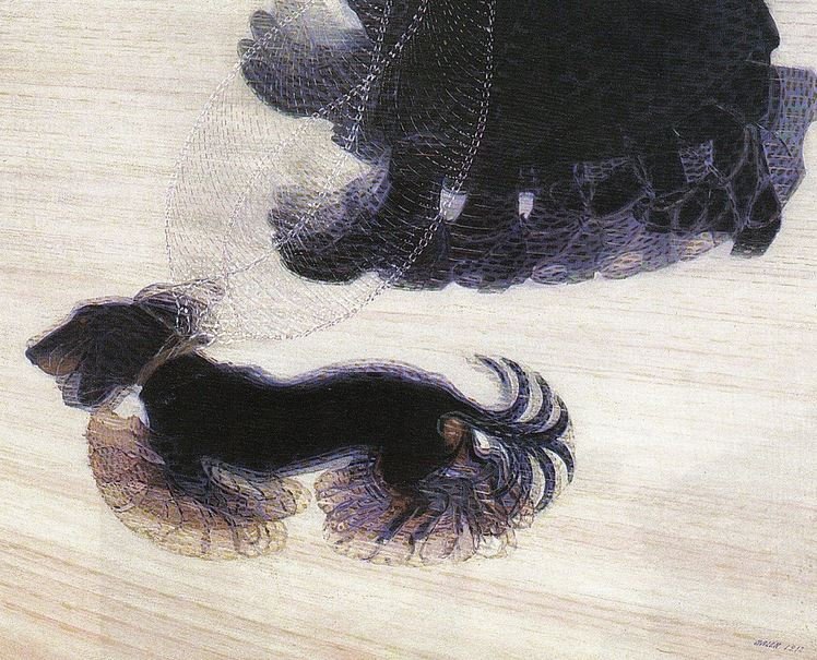Giacomo Balla, “Dinamismo di un cane al guinzaglio,” 1912.