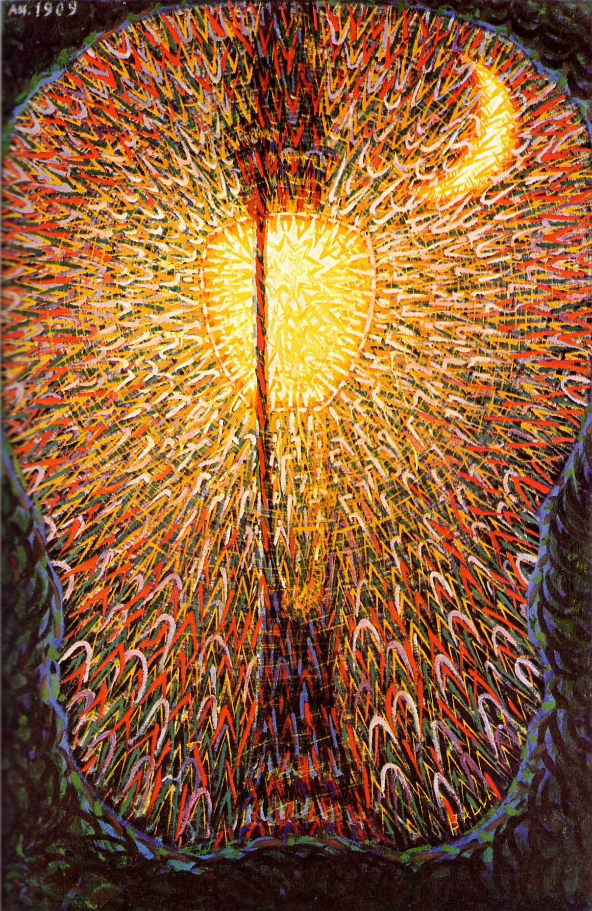 Giacomo Balla, “Lampada ad Arco,” dated 1909 but painted in 1910–1911.