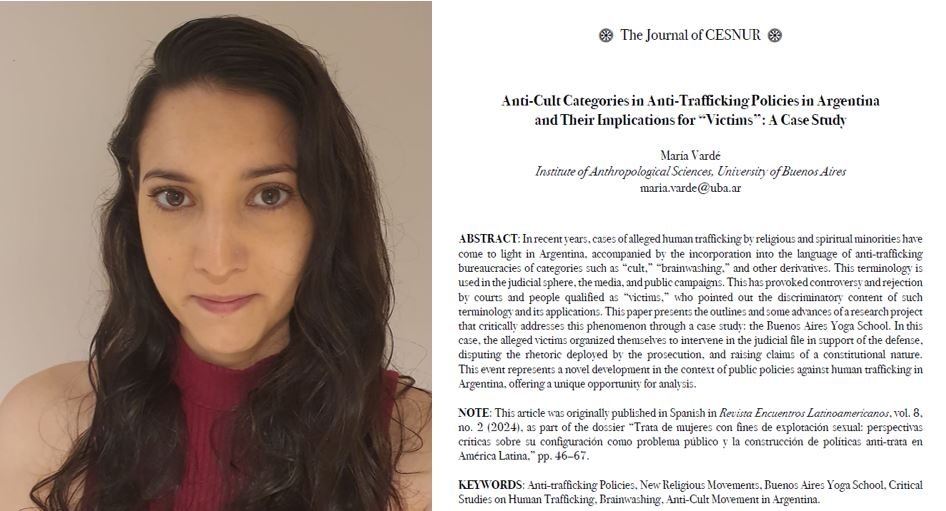 María Vardé y su artículo en “The Journal of CESNUR”.