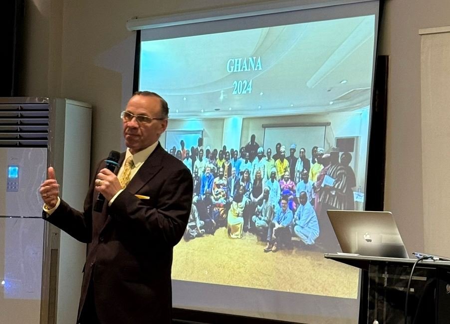 Paul Murray speaking at an International Religious Freedom Secretariat event in Ghana. From X.