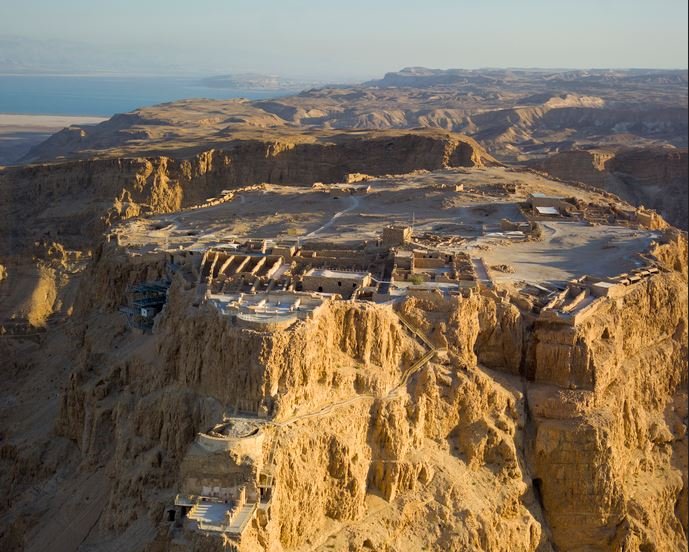 Remnants of the Masada Fortress. Credits.