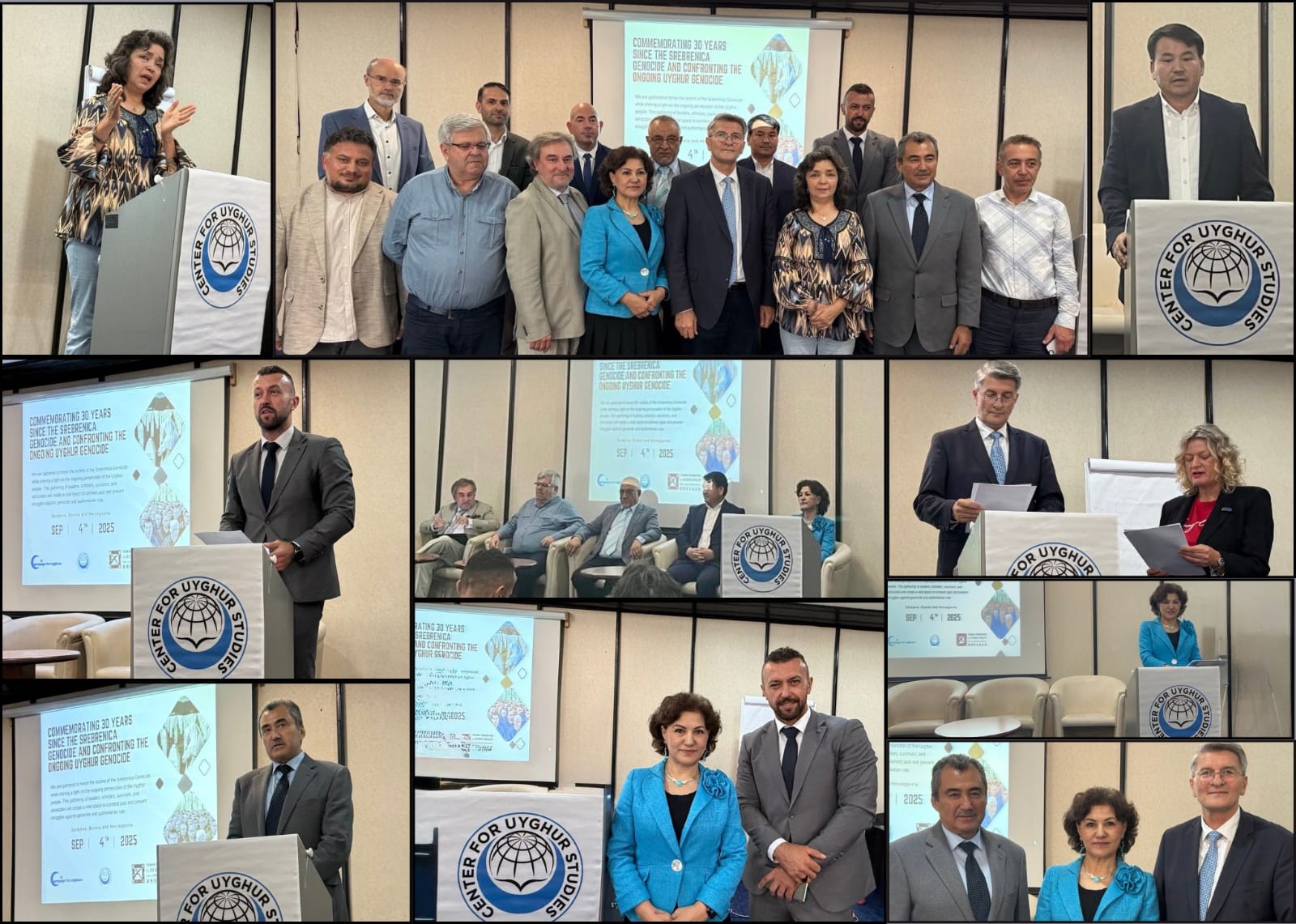 Images from the Sarajevo conference “Commemorating 30 Years Since the Srebrenica Genocide and Confronting the Ongoing Uyghur Plight.”