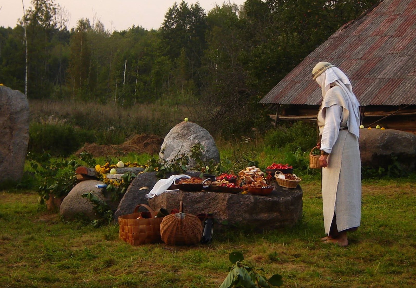 Romuvos apeigos. Nuotrauka iš socialinio tinklo „Facebook“