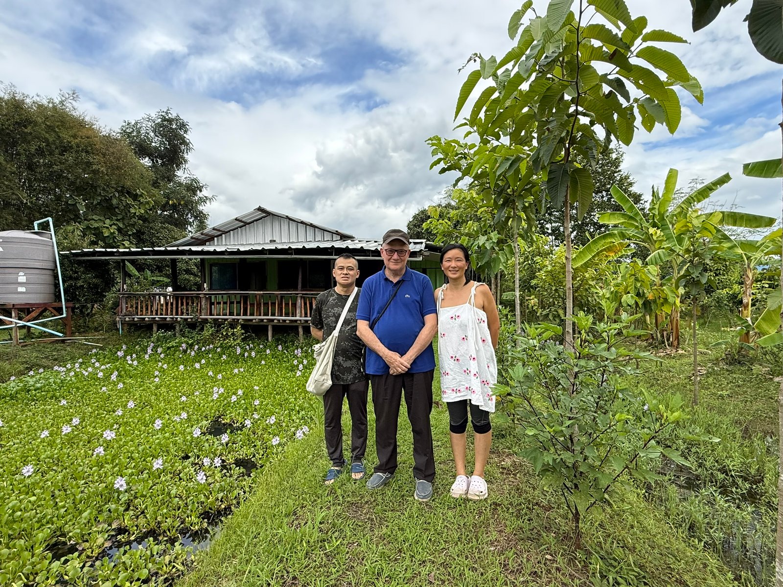 The author with Two Celestials at the Thai Second Home.
