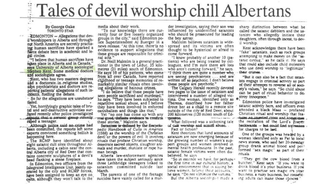 A Modern Léo Taxil: Stephen Kent and Satanism. 2. Digging for Demons