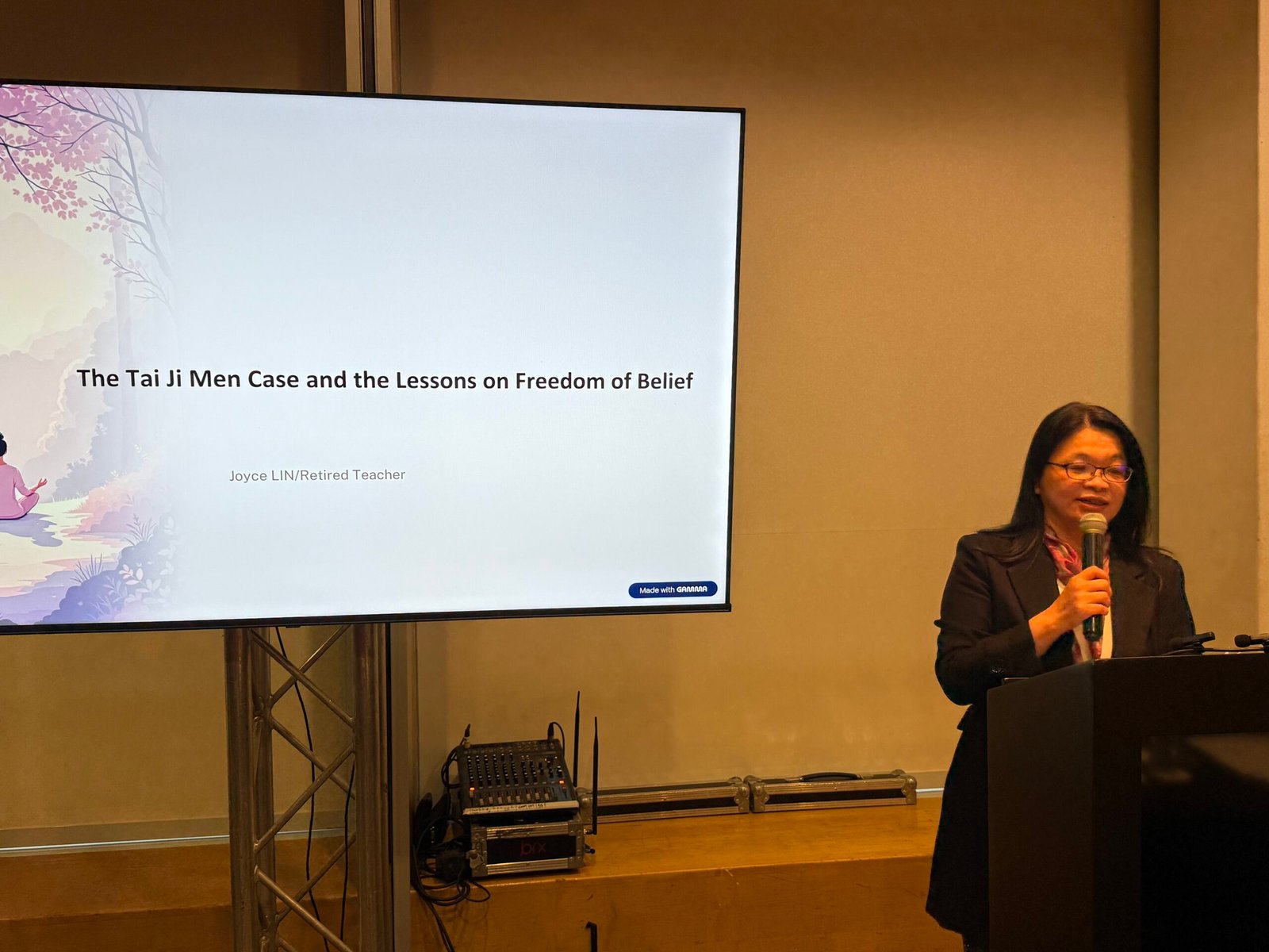 Joyce Lin presents her paper.