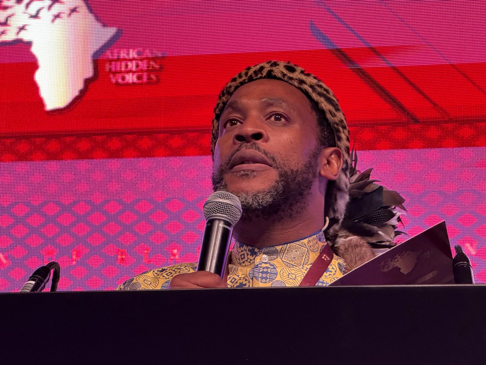 IMboni iNkosi YamaKhosi oMoya Dr. Radebe at the 10th Mzuvukile Slabbert Steve Radebe Memorial Lecture, Cape Town, November 21, 2025.