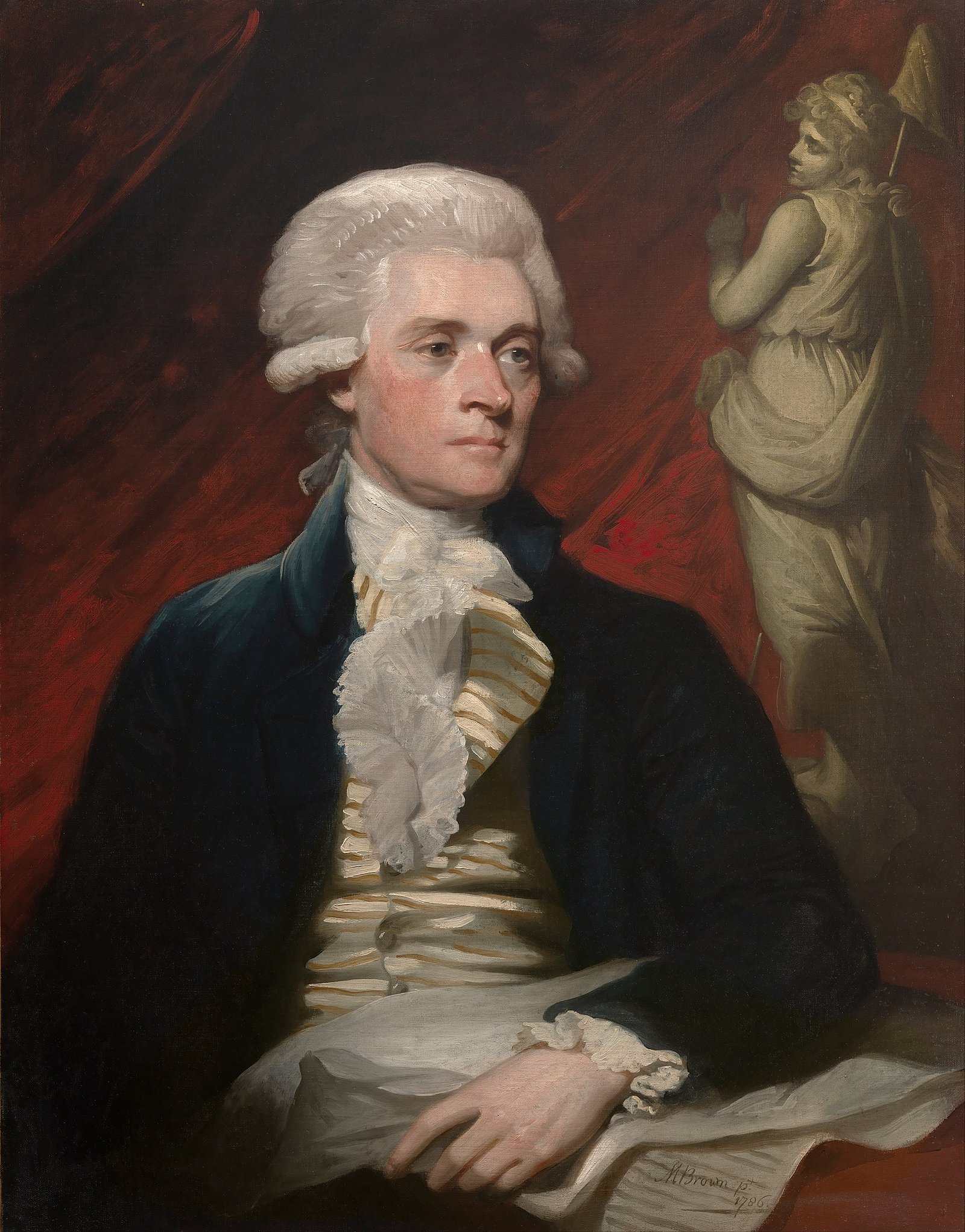 Mather Brown (1761&ndash;1831), &ldquo;Portrait of Thomas Jefferson [1743&ndash;1826].&rdquo; Credits.