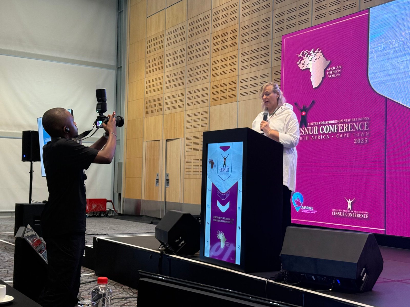 Rosita &Scaron;orytė introducing the book at the CESNUR 2025 conference.