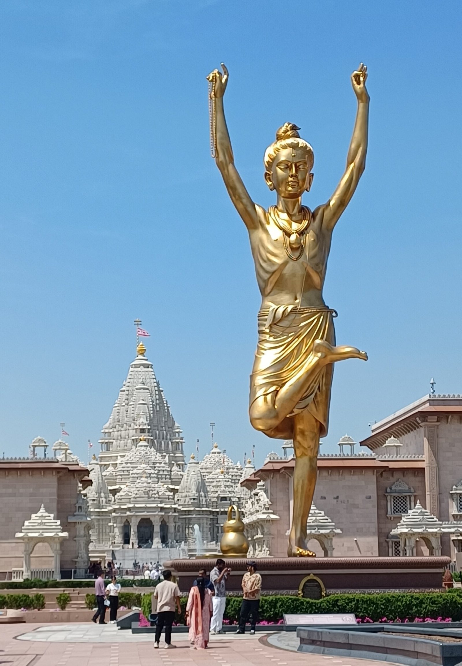 Statue of Nilkanth Varni (Swaminarayan in teenage form) at the Swaminarayan Akshardham, Robbinsville, New Jersey. Credits.

