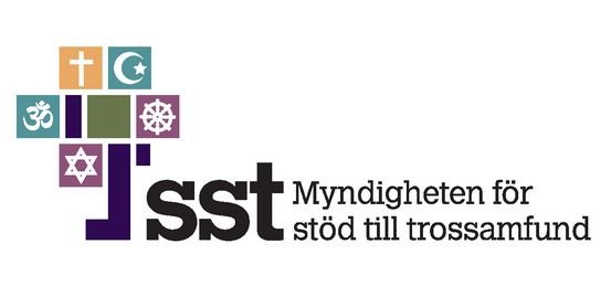 Logo of the Swedish Agency for Support to Faith Communities (SST).