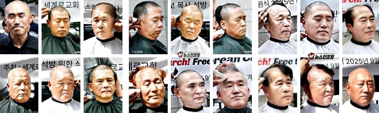The eighteen Segero Church associate pastors and elders who first shaved their heads